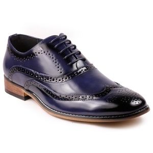 Metrocharm MC102 Navy Men's Lace Up Oxford Shoe